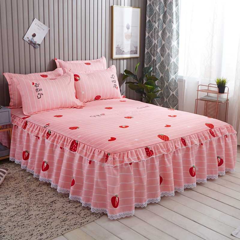   Design Flexible Hotel Use Lace Bed Skirt Queen Size