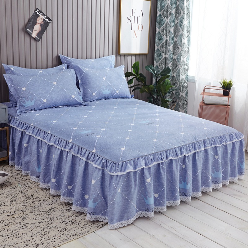   Design Flexible Hotel Use Lace Bed Skirt Queen Size