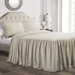 2023 Bedspread Ruffle Skirt Bedspread King Luxury Shabby Chic Farmhouse Style