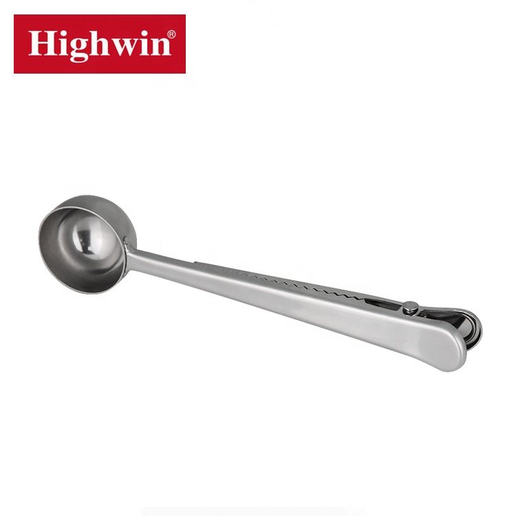  kitchen gadgets coffee spoon stainless steel coffee scoop bag clip