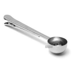 kitchen gadgets coffee spoon stainless steel coffee scoop bag clip