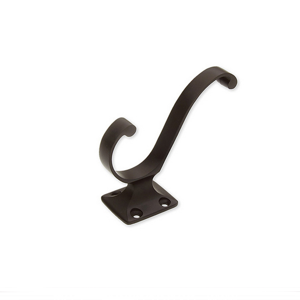 Solid Brass Coat Hook - Double, double hooks
