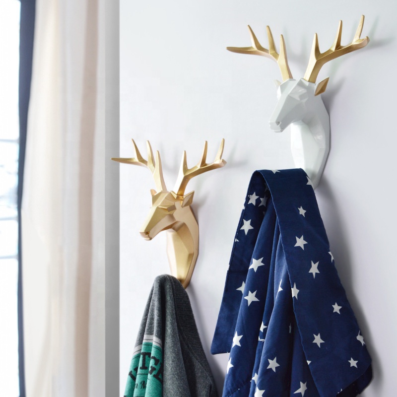 FQ Hooks & Rails Hook Home Decoration Hanging Wall Coat Multi-functional Animal Free Punch American Hanging Hook Holder