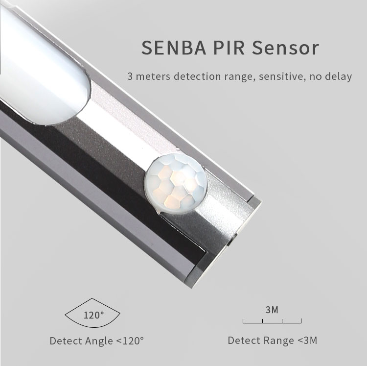 SMD2835 22LED Solar Sensor Light 1000mAh USB Rechargeable Battery Operated Switch Kitchen Lights 6000K Motion Sensor Nig