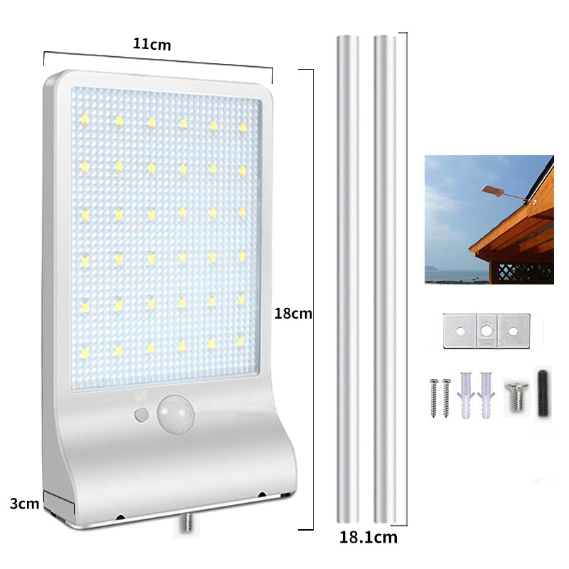 Wall Mounted LED Light 3.7V  Battery Solar Powered Motion Sensor Light