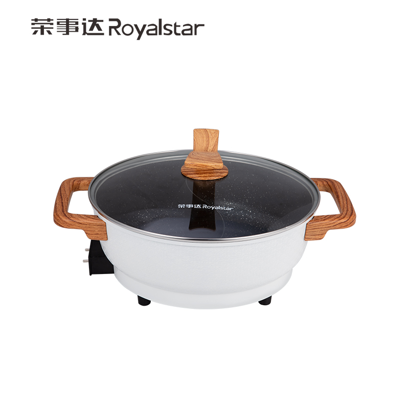 Guaranteed Quality Two-flavor Hot Pot 5L  Non-stick Electric Skillet with Cool Touch Safe Handle Make Hot Pot Shabu Shab