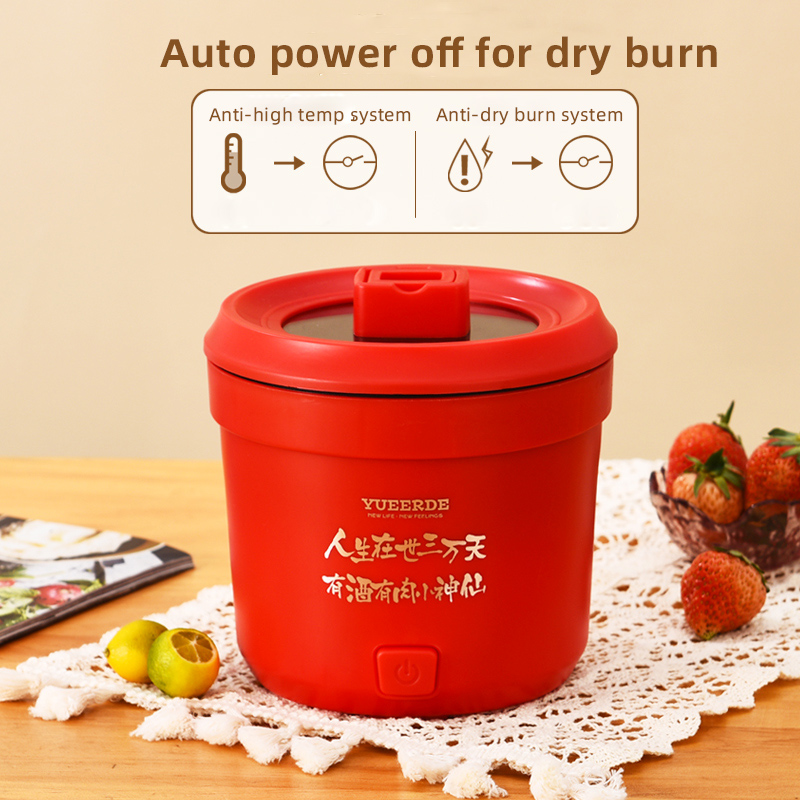 Popular Fast Food Electric Skillets Electronic Pot Mini Hot Pot Non-stick Noodles Cooking Pots For Dormitory