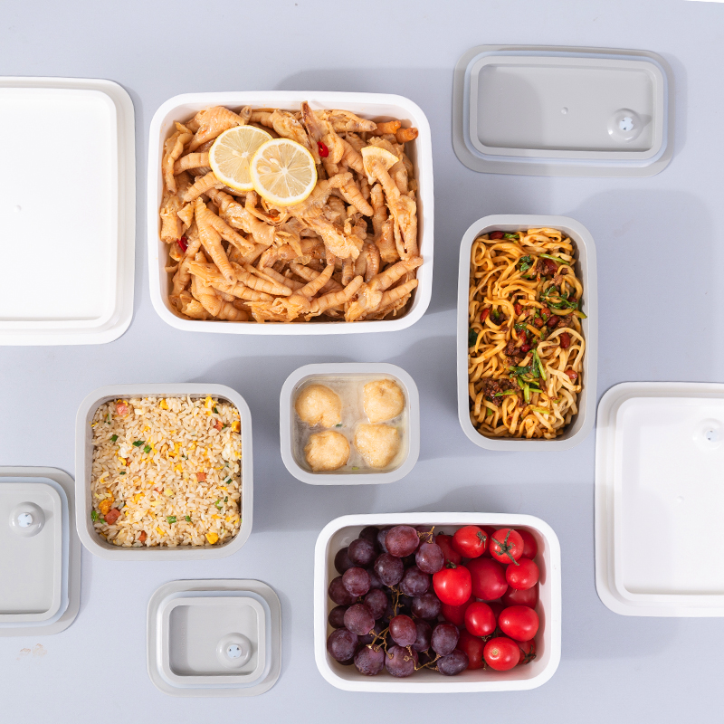  Oven Large Reusable Collapsible Food Grade Silicone Food Container Bento Lunch Box With Silicone Top