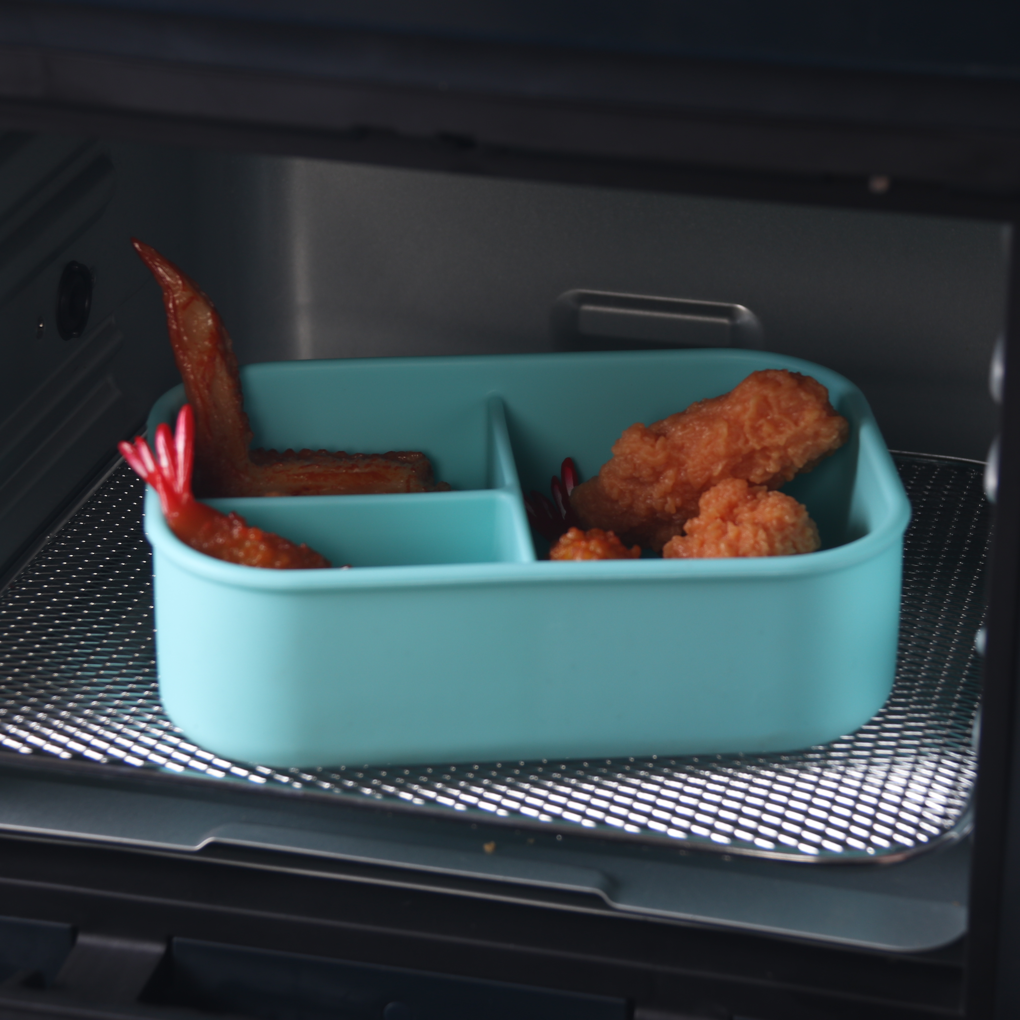 Silicone Bento Box for Kids Toddlers Microwave Dishwasher Freezer and Oven safe  Lunch Snack and Sandwich Food Container