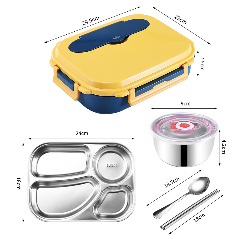 best selling Stainless steel insulated lunch box compartments bento box student food container