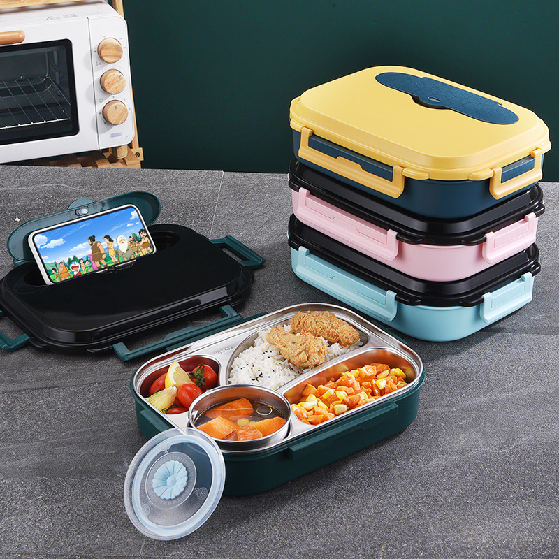 best selling Stainless steel insulated lunch box compartments bento box student food container