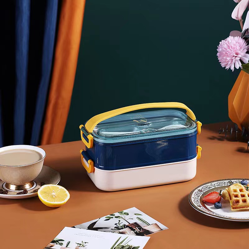 High Quality Food container Insulated Thermal Children School Heated Plastic Metal Bento Stainless Steel Kids Lunch Box