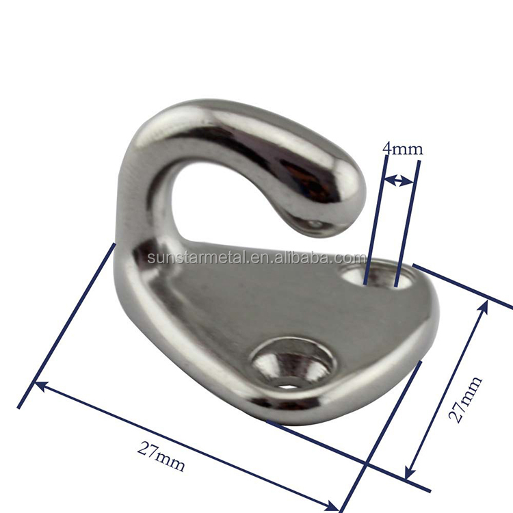 marine hardware boat accessories Stainless steel wall mounted Clothes HooK