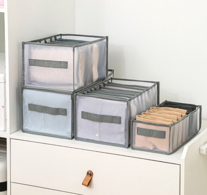 Folded Closet Organizers Wardrobe Clothes Organizer Washable Drawer Dividers for Leggings