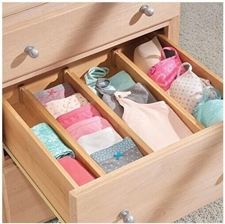 Selldrawer Divider Wooden Kitchen Drawer Organizers Organizadores De Gaveta Adjustable Drawer Divider 2023 Year Bamboo N