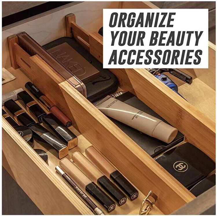 Selldrawer Divider Wooden Kitchen Drawer Organizers Organizadores De Gaveta Adjustable Drawer Divider 2023 Year Bamboo N
