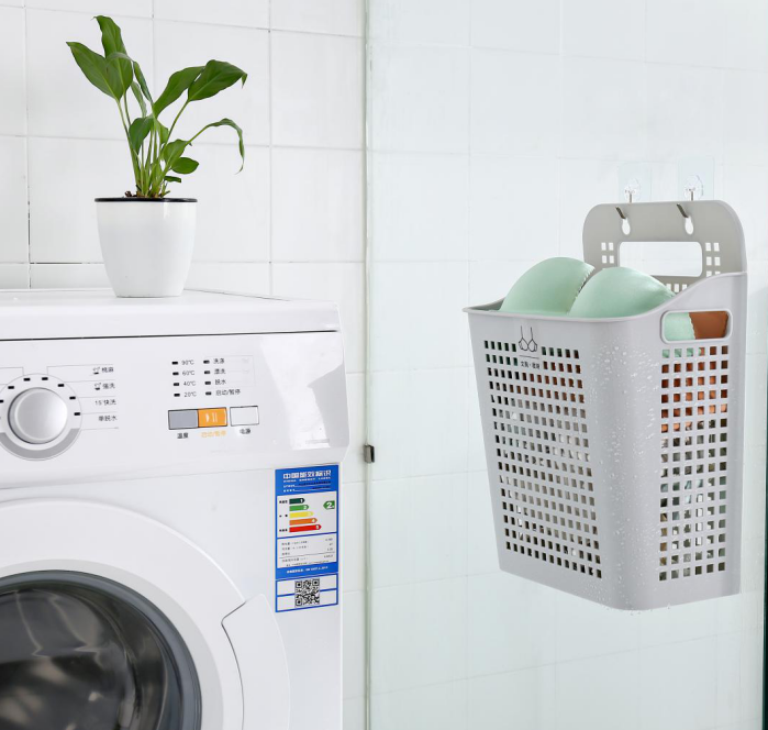 Wall-Mounted Dirty Laundry Hamper and Clothing Storage Basket
