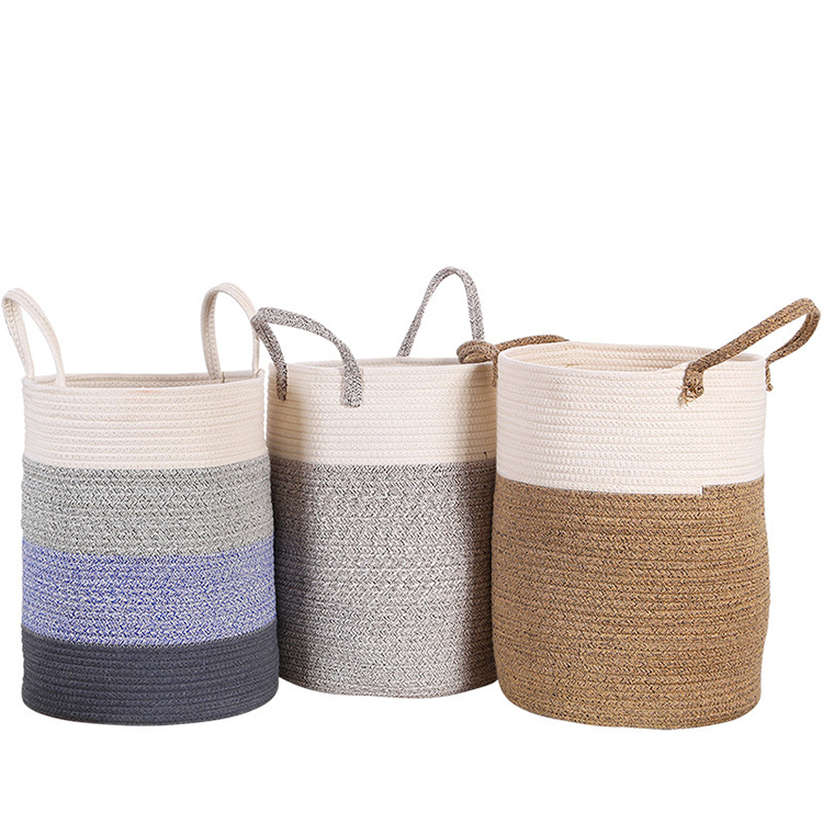 37L Foldable Cotton Rope Laundry Storage Basket - New Arrival for Dirty Clothes, Toys, Storage Boxes & Bins