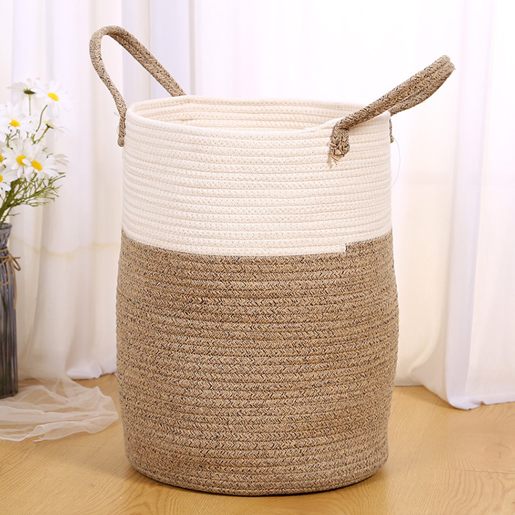 37L Foldable Cotton Rope Laundry Storage Basket - New Arrival for Dirty Clothes, Toys, Storage Boxes & Bins