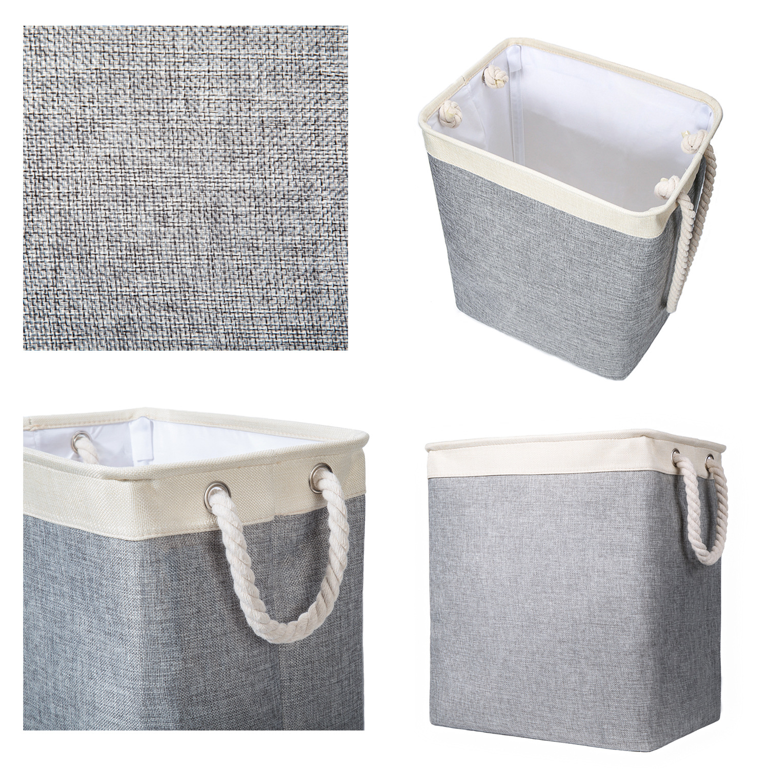 Multi-Purpose Foldable Laundry Storage Basket with Handle - Dirty Clothes, Toy Organizer