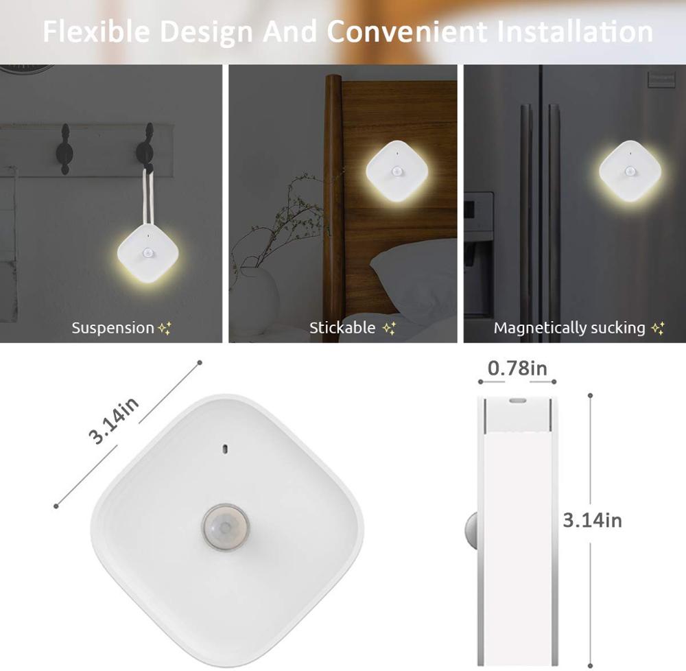 portable wireless USB rechargeable table lamp Smart motion induction  kids LED Night Light