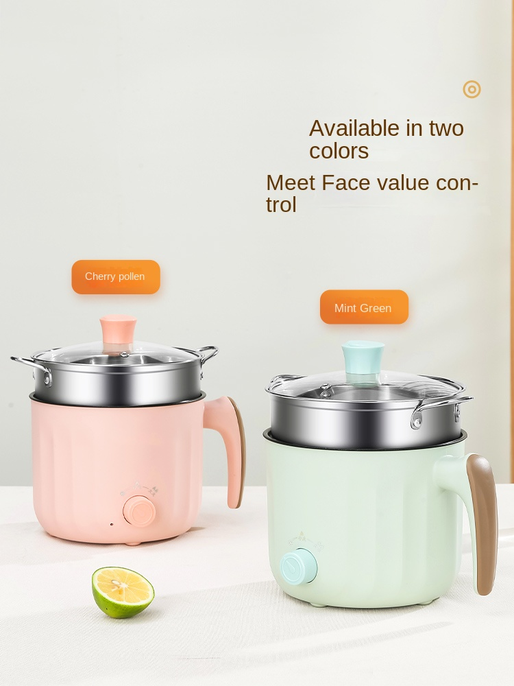 Student Dormitory Portable Electric hot Pot Multi Mini Household Nonstick Electric Skillet With Steamer
