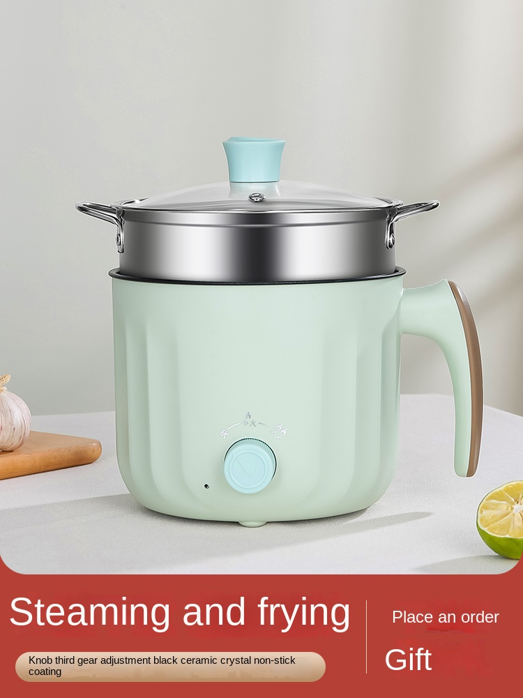 Student Dormitory Portable Electric hot Pot Multi Mini Household Nonstick Electric Skillet With Steamer