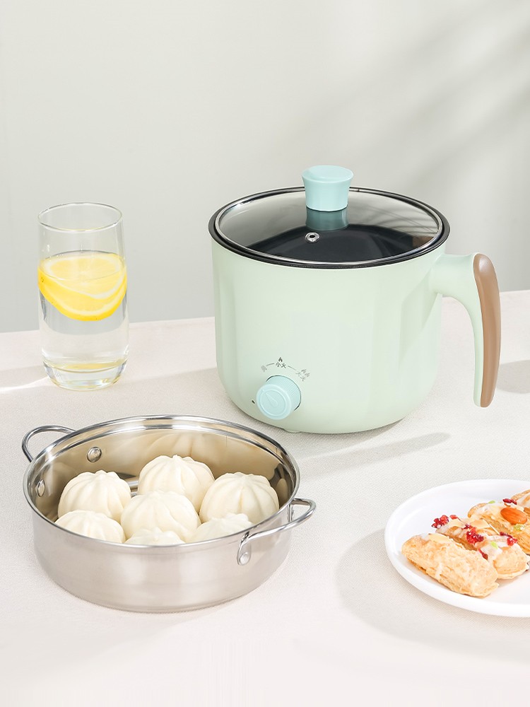 Student Dormitory Portable Electric hot Pot Multi Mini Household Nonstick Electric Skillet With Steamer