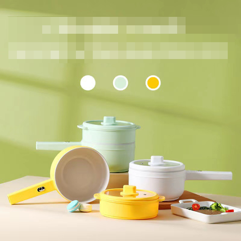 Ceramic Glaze Coating Boiling Pan Multi Function Mini cooker Skillet rice cooker steamer pot