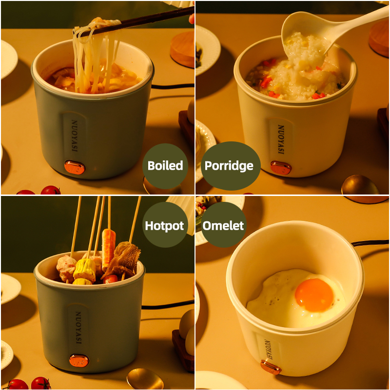 YUEDISI Household All-in-one Cooking Noodle Small Non-stick Electric Cooking Pot Desktop Mini Hot Pot Skillet