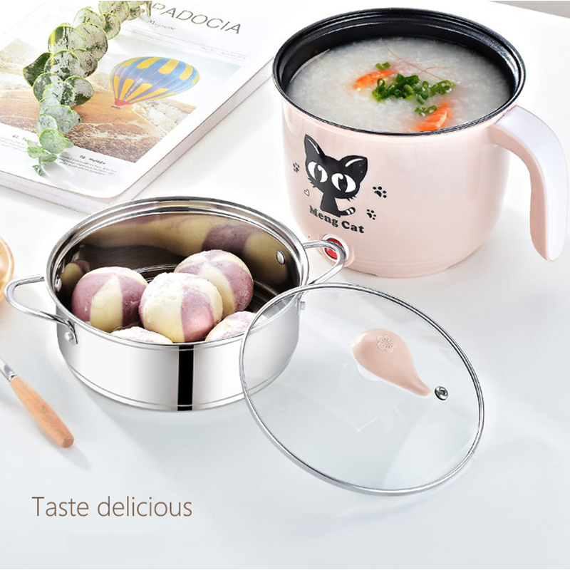 Electric Cooker Household Multi Function Mini Rice Hot Pot Stainless Steel Nonstick Cookware