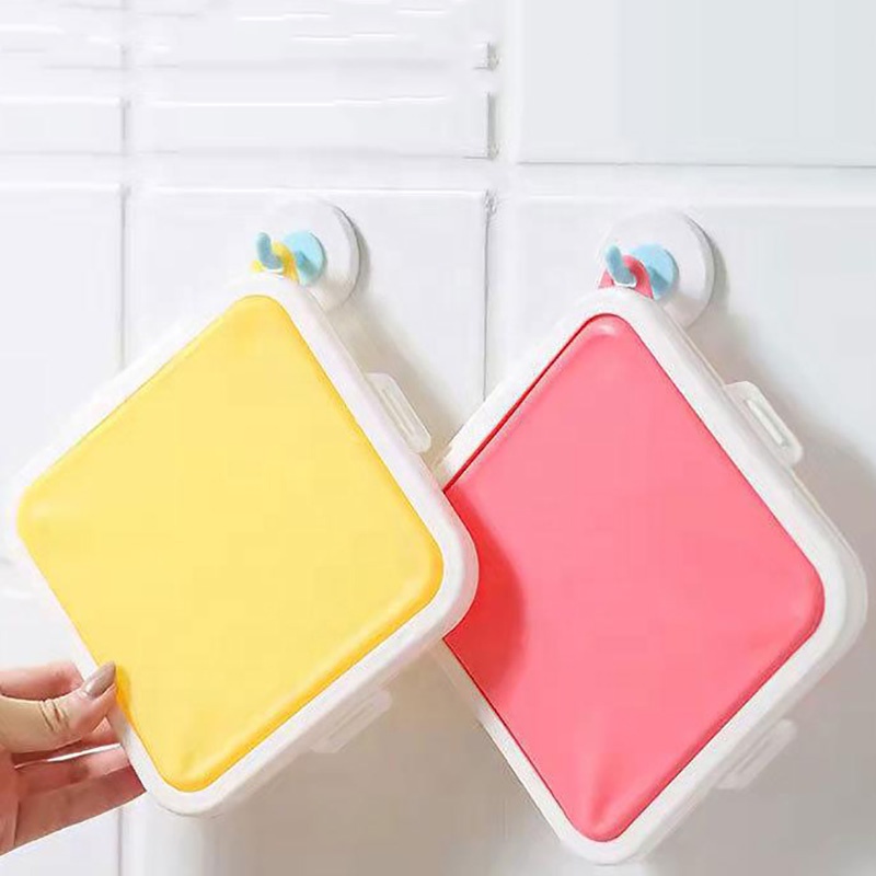 Portable Students Office Worker Kitchen Silicone Lunch Box Sandwich Lunchbox Toast Bento Box Bread Cake Food Container S