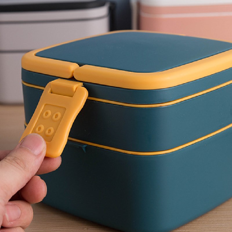 New Plastic Portable Bento Tiffin Lunch Box Student Child Kids Office Worker Food Container can be microwaved Heating