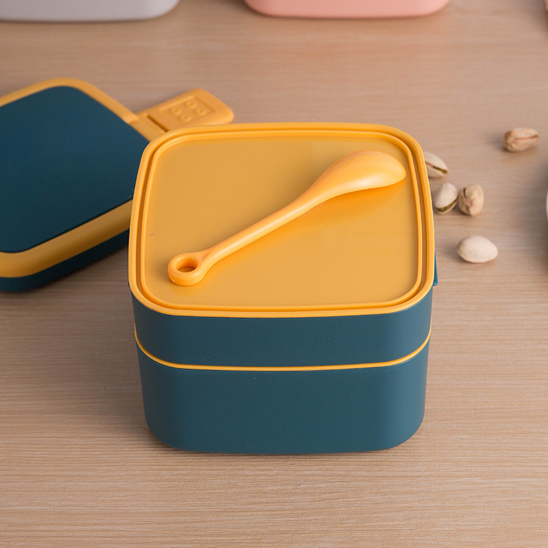 New Plastic Portable Bento Tiffin Lunch Box Student Child Kids Office Worker Food Container can be microwaved Heating