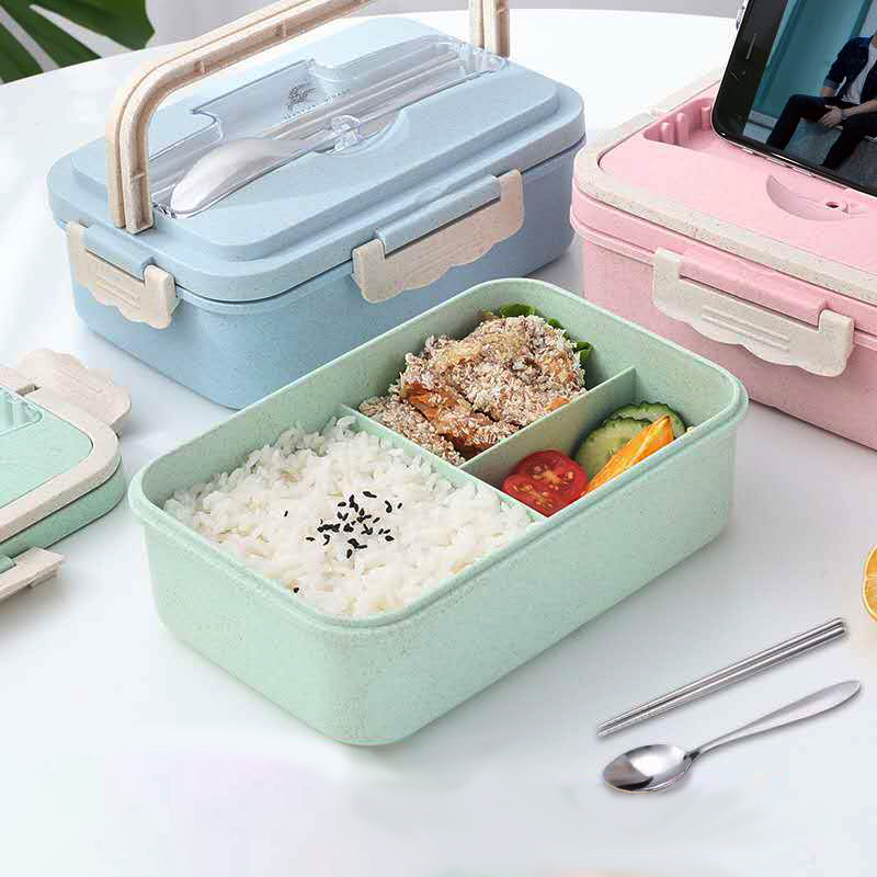 Food Container for Food Bento Box Japanese Biodegradable Lunch Box for Kids with Compartment Leakproof Lunchbox Dinnerwa