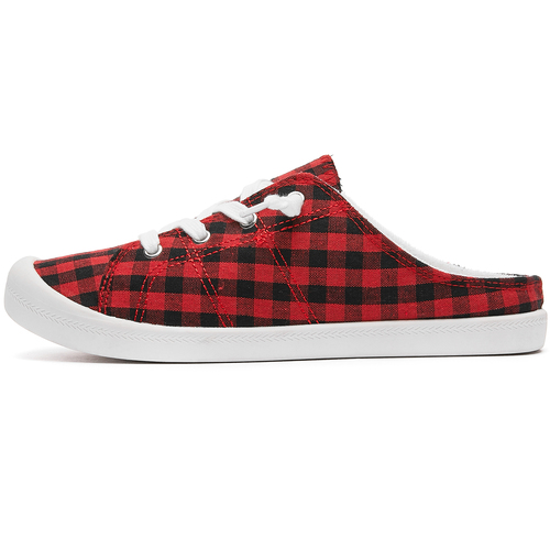 Women's Casual Half Top Canvas Sandals Fashionable Slip On Shoes ﻿