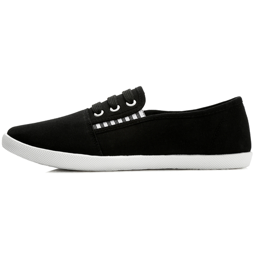 Ladies Classic Slip-On Canvas Flats Casual Low Top Women's Shoes