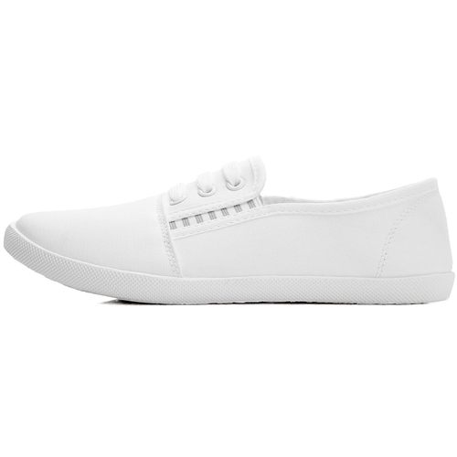 Ladies Classic Slip-On Canvas Flats Casual Low Top Women's Shoes
