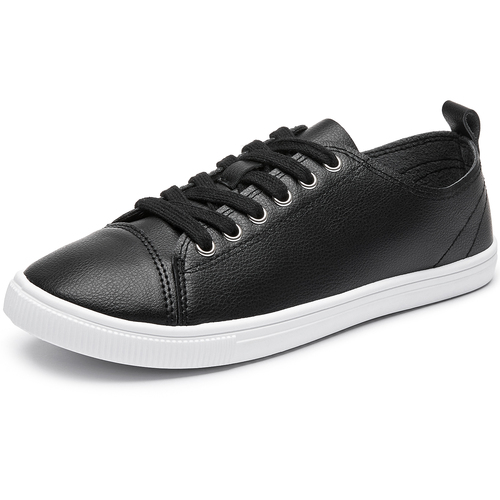 New Style Women's Casual Lace Up PU Leather Shoes Fashionable 