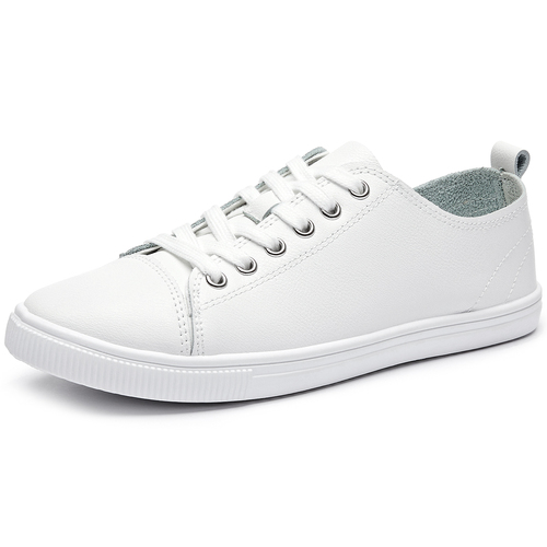 New Style Women's Casual Lace Up PU Leather Shoes Fashionable 