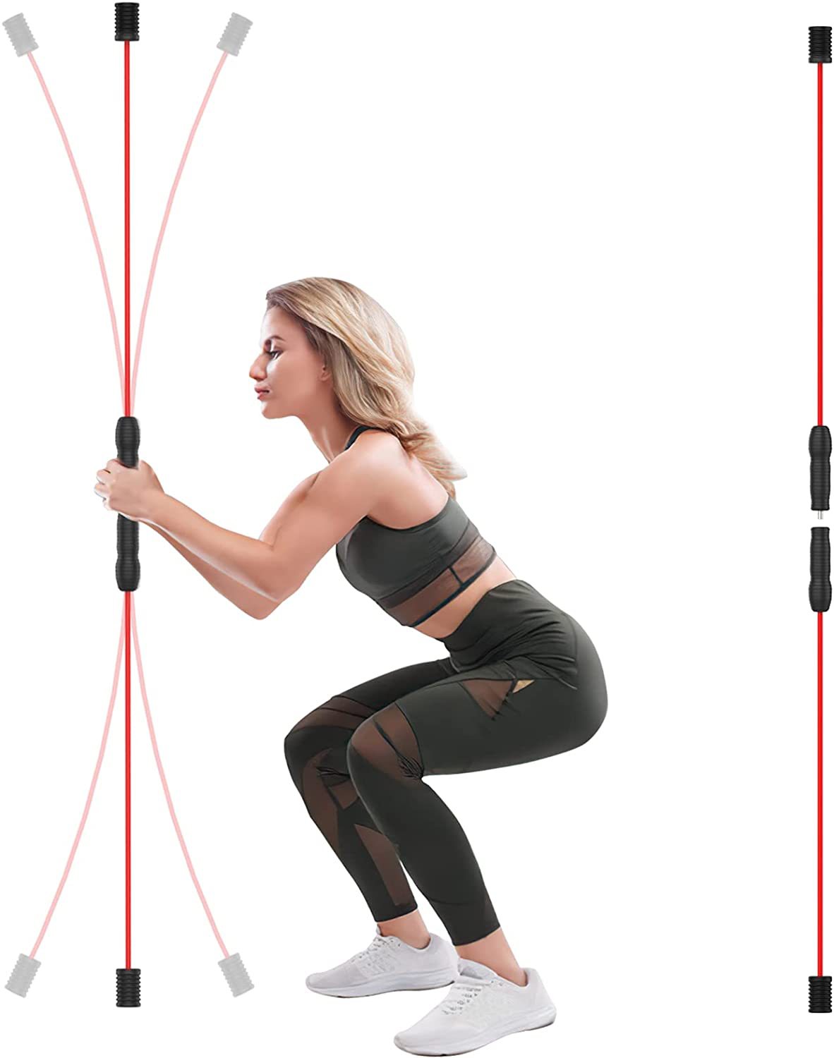 High-frequency Resonance Training Deep Muscles Detachable Fitneitness Elastic Training Stick
