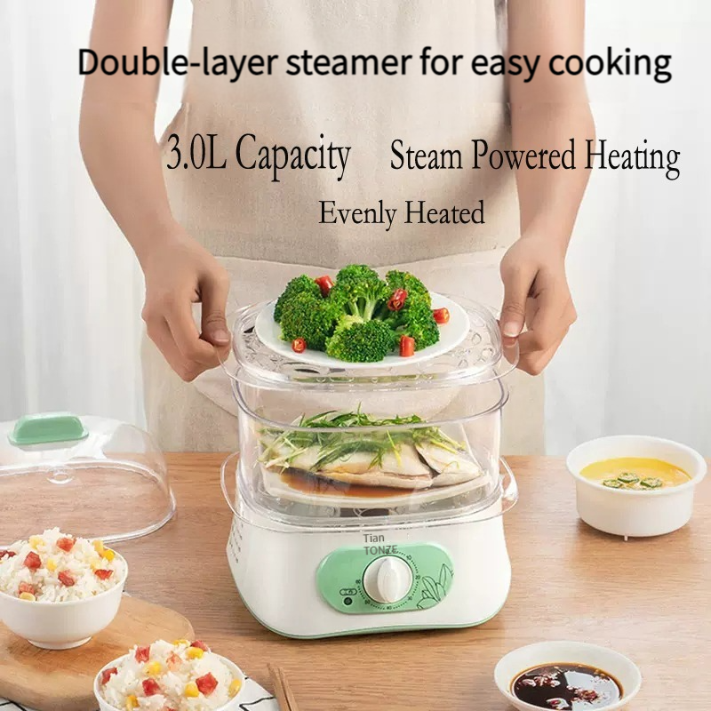  2 Layer electric egg boiler Egg Cooker vegetable food steamer