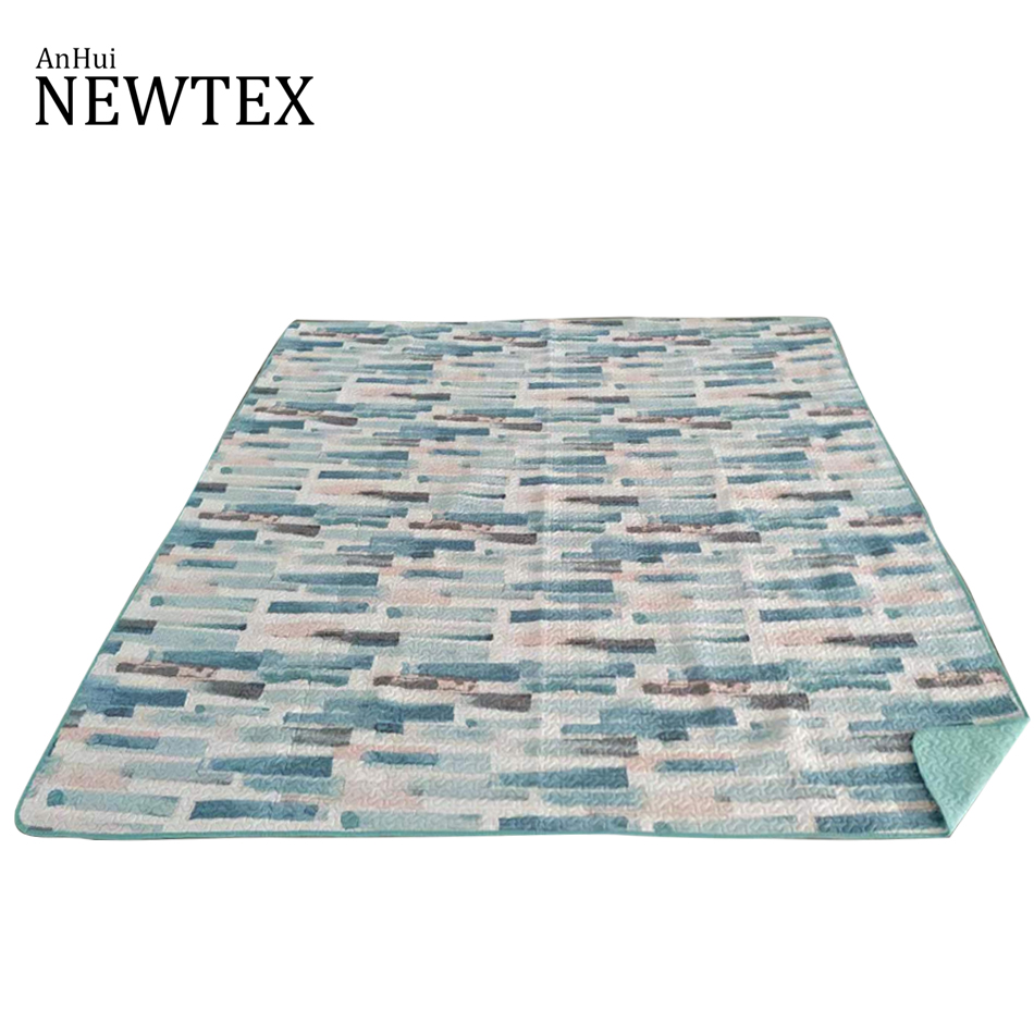 Good quality home textile 100%polyester patchwork printing bedspread quilt