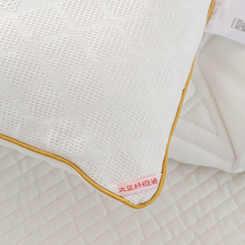 New Waffle Embroidered Quilt Soybean Protein Fiber Polyester Blend Quilt Warm Quilt in Winter
