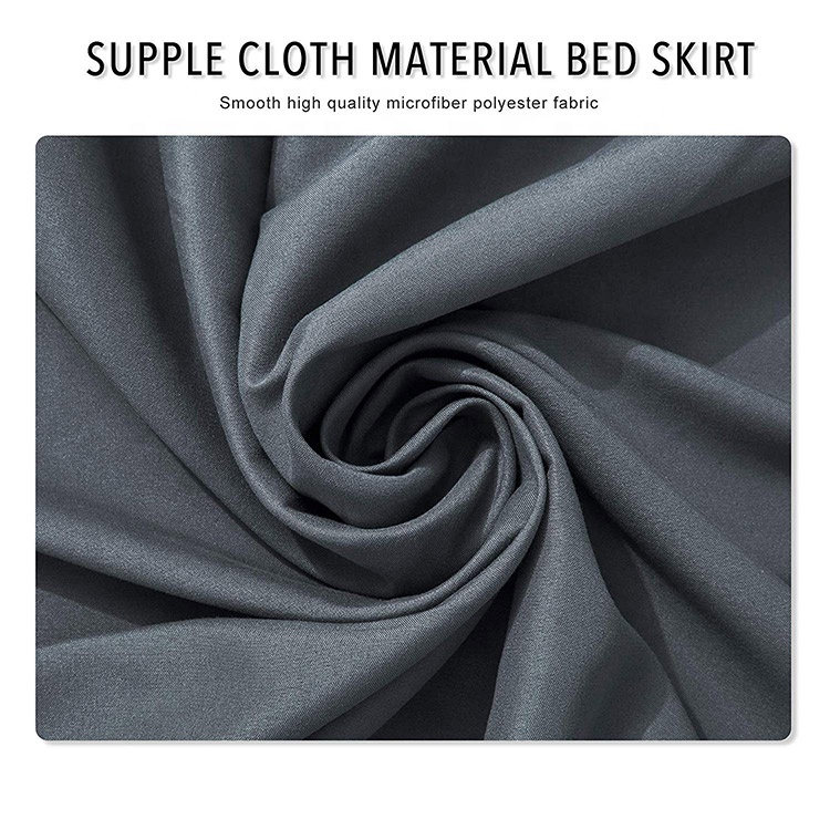 Bed skirt supplier luxury soft home textile king bed skirt for home