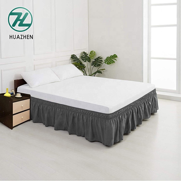 Bed skirt supplier luxury soft home textile king bed skirt for home
