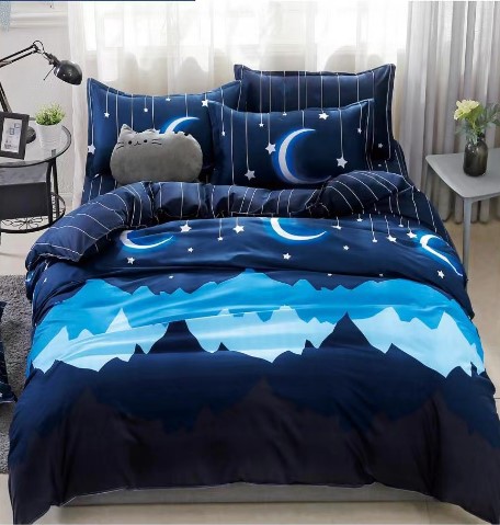 Luxury Digital Linen, Bedsheet Cartoon Printing Bedding Set Bed Sheet Set 100% Cotton microfiber Case bedding set lace b