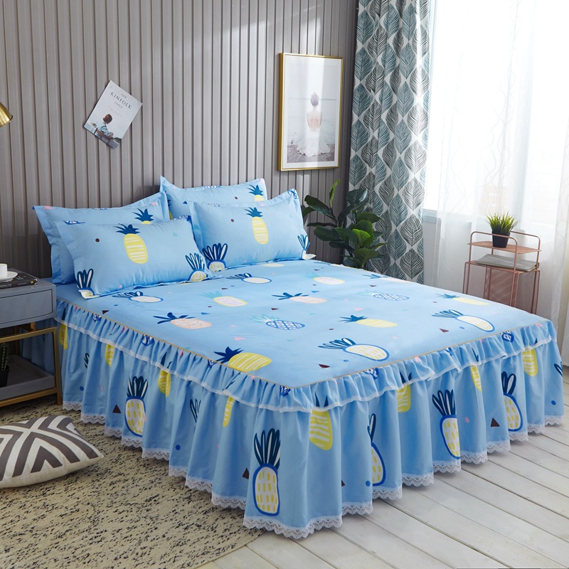   Design Flexible Hotel Use Lace Bed Skirt Queen Size