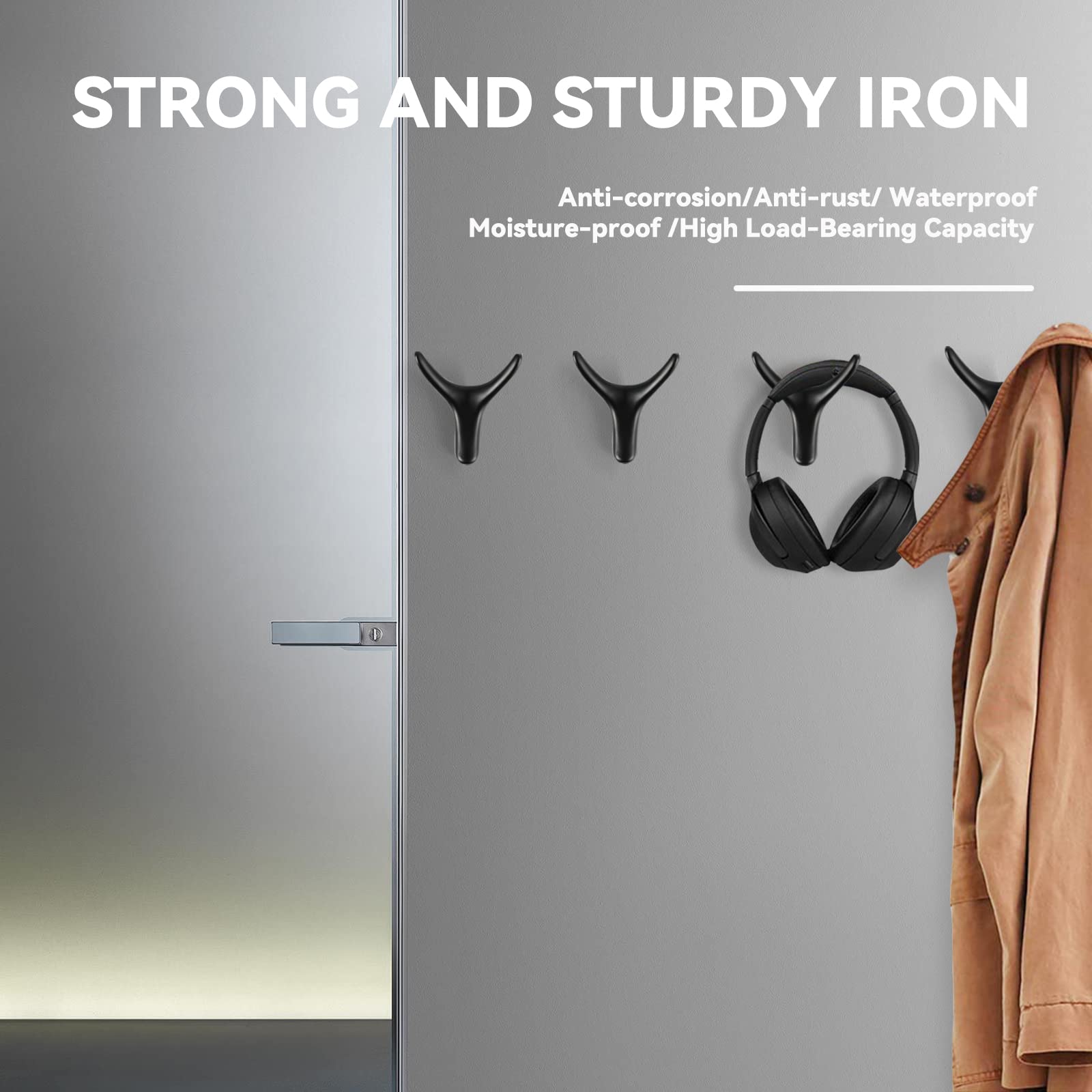 Hooks & Rails Hook Home Decoration Hanging Key Wall Coat Multi-functional Animal Free Punch Head Hanging Hook Holder