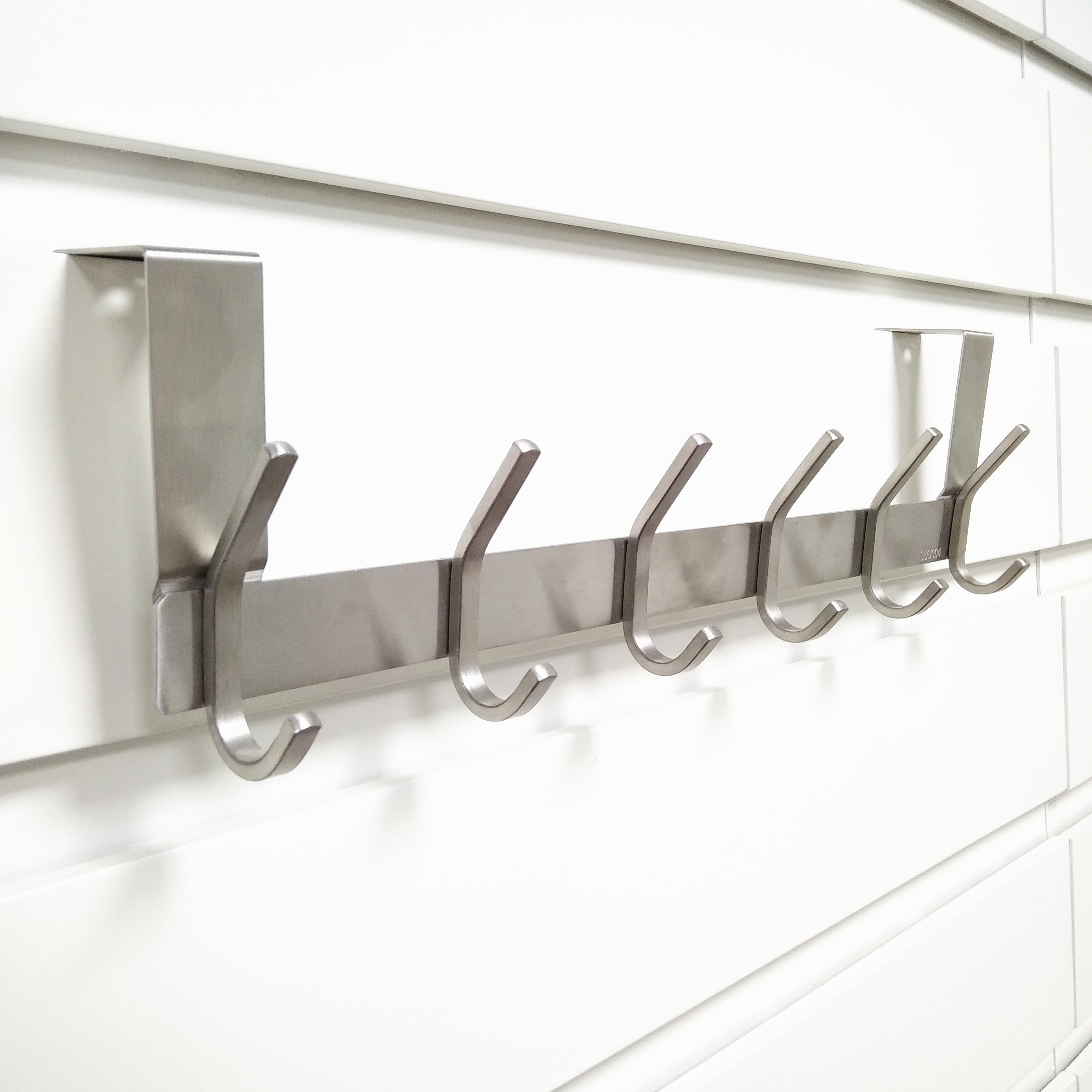 Hot Selling Stainless Steel 304 Short Hanging Over the Door Coat Hook 6 Hooks